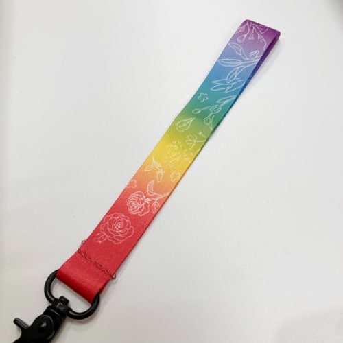 彩虹漸層萬用小掛繩(附贈可愛貓咪手機夾片):圖片 5