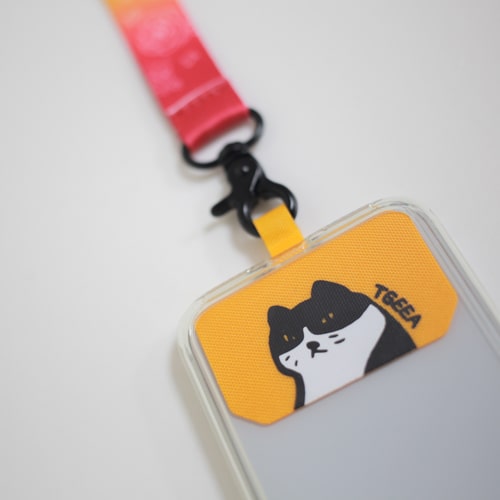 彩虹漸層萬用小掛繩(附贈可愛貓咪手機夾片):圖片 3