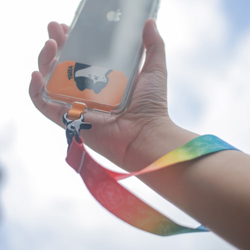 彩虹漸層萬用小掛繩(附贈可愛貓咪手機夾片):圖片 4