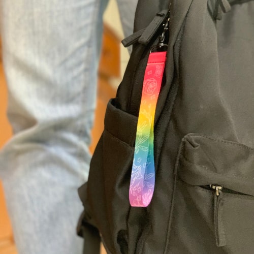 彩虹漸層萬用小掛繩(附贈可愛貓咪手機夾片):圖片 6