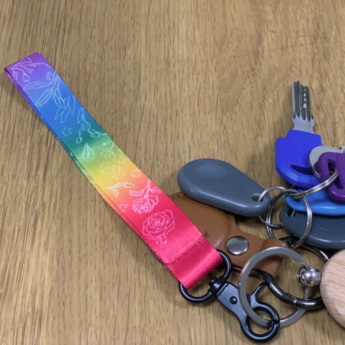 彩虹漸層萬用小掛繩(附贈可愛貓咪手機夾片):圖片 7