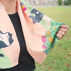 運動超級毛巾（彩虹花園賓士貓款）